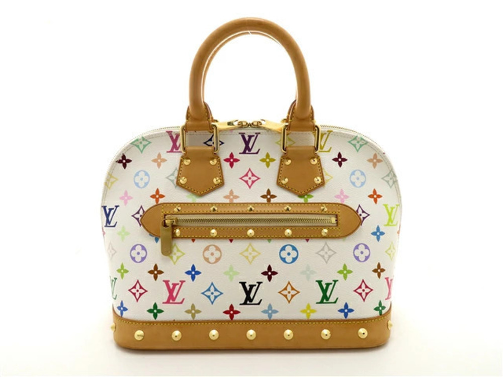 LOUIS VUITTON Alma handbag Multicolor Blanc White